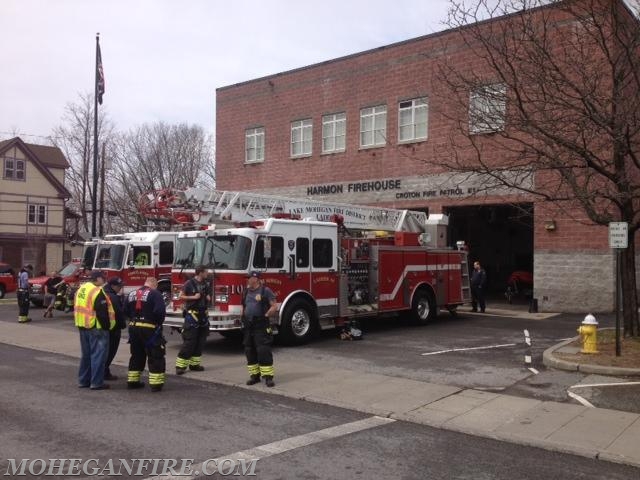 Ladder 10 Standing By With Montrose FD At Croton FD On 4/8/14 During 2nd Alarm Fire in Croton